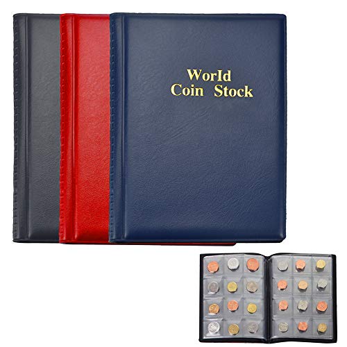 FAVENGO 3 Pcs Album de Monedas Conmemorativas Libro para Coleccionar Monedas Hojas Numismaticas para Monedas Hojas para Guardar Monedas Fundas de Cuero para Varias Monedas Centavos Euros(360 Bosillos) FAVENGO 3 Pcs Album de Monedas Conmemorativas Libro para Coleccionar Monedas Hojas Numismaticas para Monedas Hojas para Guardar Monedas Fundas de Cuero para Varias Monedas Centavos Euros(360 Bosillos)