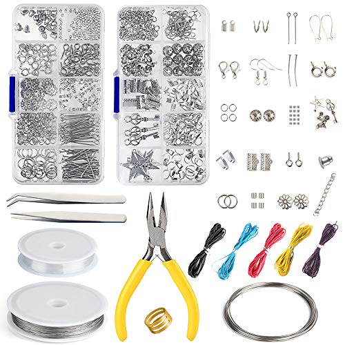 FEPITO Jewelry Making Kit Jewelry Finding Kit de herramientas de arranque con alicates y pinzas para la fabricación de joyas Reparación de artesanías de bricolaje FEPITO Jewelry Making Kit Jewelry Finding Kit de herramientas de arranque con alicates y pinzas para la fabricación de joyas Reparación de artesanías de bricolaje