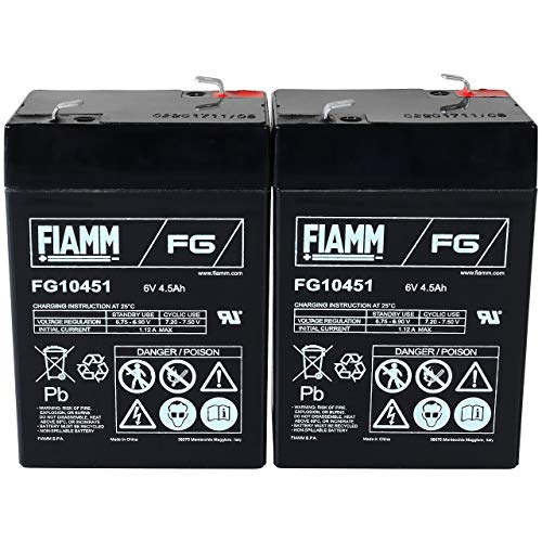 FIAMM Recambio de Batería para Vehículo Infantil: Moto Coche Quad 6V 4 5Ah FIAMM Recambio de Batería para Vehículo Infantil: Moto Coche Quad 6V 4 5Ah