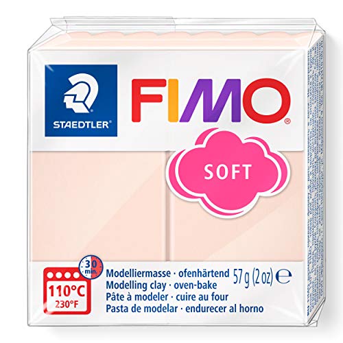FIMO 8020 - Pasta de modelar, color piel clara, 56 gr (8020-43 ST)