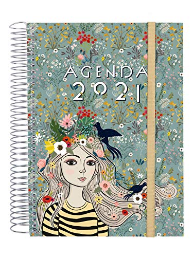 Finocam - Agenda 2021 1 Día página Espiral Design Collection Lady Español Finocam - Agenda 2021 1 Día página Espiral Design Collection Lady Español