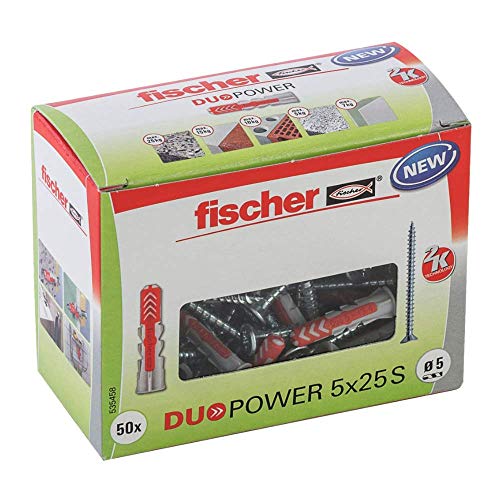 fischer - Duopower 5X25 S Diy/ (Caja Brico de 50 Uds), 535458