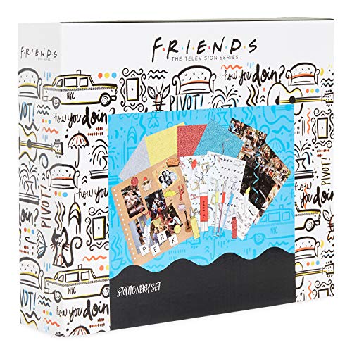 Friends Album de Manualidades, Kit de Scrapbooking Materiales con Pegatinas, Bolígrafos Gel, Sellos de Madera, Botes de Purpurina, Juego de Manualidades Para Niños y Adultos