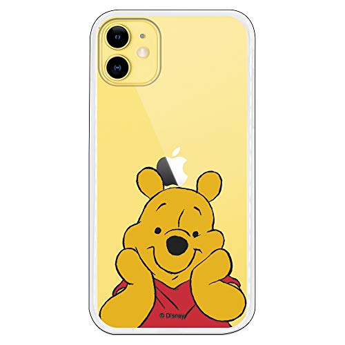 Funda para iPhone 11 Oficial de Winnie The Pooh Winnie Posado para Proteger tu móvil. Carcasa para Apple de Silicona Flexible con Licencia Oficial de Disney.