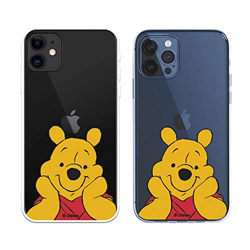 Funda para iPhone 12 - iPhone 12 Pro Oficial de Winnie The Pooh Winnie Posado para Proteger tu móvil. Carcasa para Apple de Silicona Flexible con Licencia Oficial de Disney.