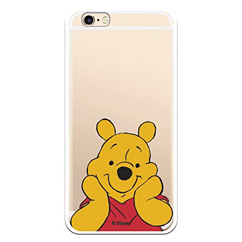 Funda para iPhone 6-6S Oficial de Winnie The Pooh Winnie Posado para Proteger tu móvil. Carcasa para Apple de Silicona Flexible con Licencia Oficial de Disney.