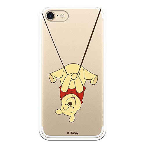Funda para iPhone 7 - iPhone 8 - iPhone SE 2020 Oficial de Winnie The Pooh Winnie Columpio para Proteger tu móvil. Carcasa para Apple de Silicona Flexible con Licencia Oficial de Disney.