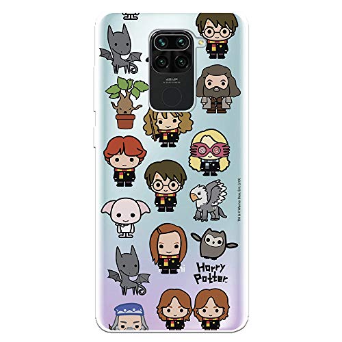 Funda para Xiaomi Redmi Note 9 Oficial de Harry Potter Personajes Iconos para Proteger tu móvil. Carcasa para Xiaomi de Silicona Flexible con Licencia Oficial de Harry Potter.