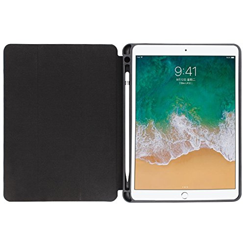 Funda tipo libro para iPad Pro de 12,9 pulgadas, cierre magnético, función de encendido y apagado automático, con ranura para lápiz Apple y soporte para iPad Pro de 12,9 pulgadas, color negro