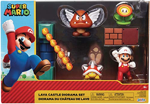 Funko- Set Diorama Castillo De Lava Super Mario Playset con Figuras, Color (400152)