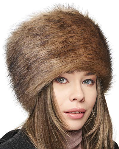 Futrzane Gorro de Mujer de Piel Cossack en Estilo Ruso (S, Beige) Futrzane Gorro de Mujer de Piel Cossack en Estilo Ruso (S, Beige)