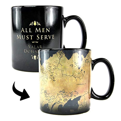 Game Of Thrones Juego de Tronos Taza Efecto térmico de Poniente Essos, 400ml