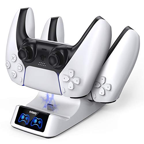Gamory Cargador Mando PS5, Soporte Mando PS5 Estación de Carga Rápida Doble USB con LED Indicador, Base de Carga para Playstation 5 Protección Inteligente Doble Carga Estación de Carga PS5 Accesorios Gamory Cargador Mando PS5, Soporte Mando PS5 Estación de Carga Rápida Doble USB con LED Indicador, Base de Carga para Playstation 5 Protección Inteligente Doble Carga Estación de Carga PS5 Accesorios