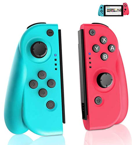 GEEMEE Mando Switch para Nintendo Switch, Bluetooth Wireless Controller Gamepad Joystick Controlador De Reemplazo Izquierdo Y Derecho para Joy con GEEMEE Mando Switch para Nintendo Switch, Bluetooth Wireless Controller Gamepad Joystick Controlador De Reemplazo Izquierdo Y Derecho para Joy con