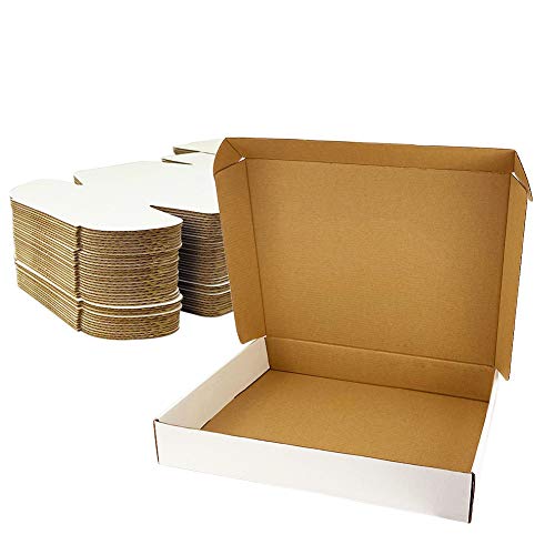 Giftgarden Caja de Cartón Craft 33x25.4x5.1 cm，Color Blanco,Cajas de Carton para Envíos Corrugado，25 Unidades