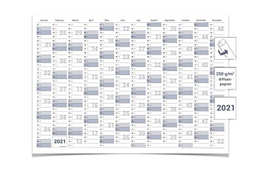GIGATIME® - Calendario anual 2021 (formato XXL, 100 x 70 cm, enrollado) GIGATIME® - Calendario anual 2021 (formato XXL, 100 x 70 cm, enrollado)