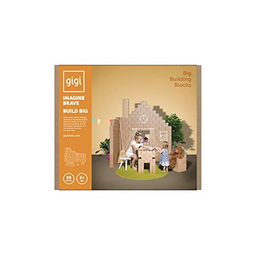 GIGI Bloks Bloques de Construcción Gigantes de Cartón Para Niños, Set de Bloques Infantiles de 96 Piezas XL Apilables, Juguetes Montessori de Ladrillos de Construcción Grandes de Tamaño Real GIGI Bloks Bloques de Construcción Gigantes de Cartón Para Niños, Set de Bloques Infantiles de 96 Piezas XL Apilables, Juguetes Montessori de Ladrillos de Construcción Grandes de Tamaño Real