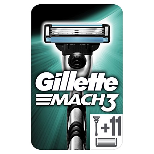 Gillette Mach3 Maquinilla de Afeitar + 11 Cuchillas de Recambio Gillette Mach3 Maquinilla de Afeitar + 11 Cuchillas de Recambio