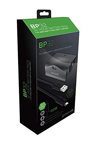 Gioteck - Pack de Bateria de 1400 mAh y cable de carga de 3 metros BP-32 (Xbox One)