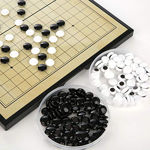Go & Go Bang - Juego de Estrategia, Juegos de ajedrez Go, Juegos de ajedrez de cerámica Juego de Mesa fantástico Juegos de Viaje para Principiantes y Jugadores de Go