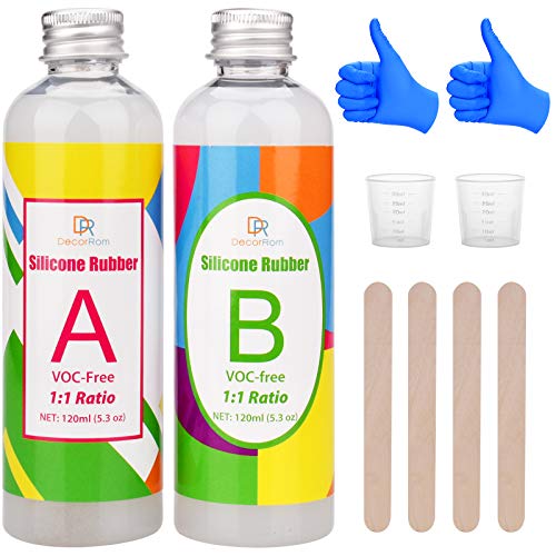 Goma de Silicona - 240ml Silicona Líquida para la Fabricación de Moldes de Silicona - Relación 1: 1 Caucho Silicona para Moldes de Resina DIY, Fundición, Fabricación de Joyas, Manual, Manualidades Goma de Silicona - 240ml Silicona Líquida para la Fabricación de Moldes de Silicona - Relación 1: 1 Caucho Silicona para Moldes de Resina DIY, Fundición, Fabricación de Joyas, Manual, Manualidades