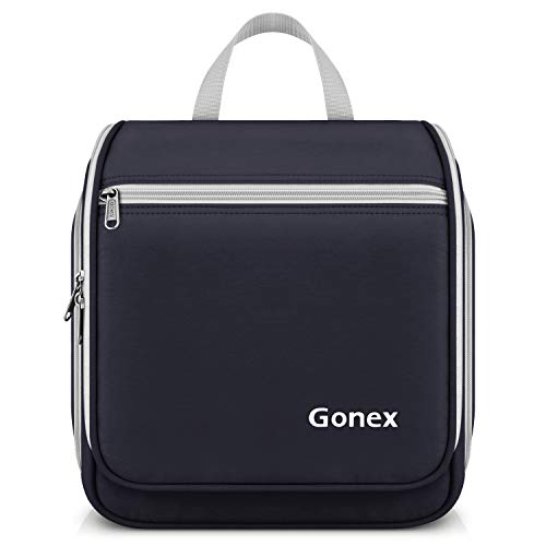 Gonex Neceser para colgar artículos de tocador, organizador de viaje, bolsa de cosméticos para maquillaje, hombres y mujeres