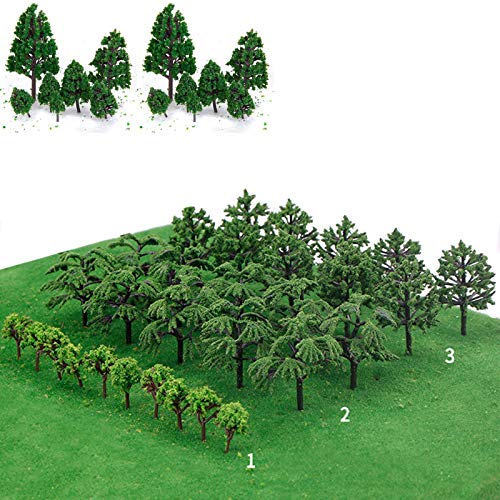 gotyou 30 Piezas Modelo de Árbol Bambú, Modelo de Árbol, Modelo Árbol Diorama Árboles Modelo Mezclados Árboles Tren Paisaje Ferrocarril Árboles Arquitectura para DIY Paisaje, Modelo de Árbol Bambú