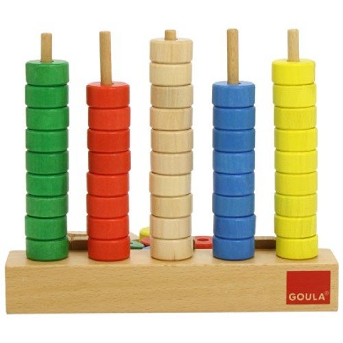 Goula Abacus Ábaco vertical madera, multicolor (51050) , color/modelo surtido