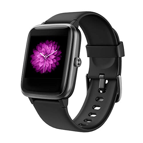 GRDE Reloj Inteligente Hombre Mujer, Smartwatch con Monitoreo del (Pulsómetro/Cardíaco/Sueño) Reloj 5ATM Impermeable con Podómetro Caloría GPS, Relojes con Despertador y Cronómetro para iPhone Xiaomi
