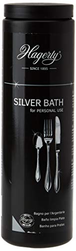HAGERTY - Silver Bath - Limpiador por inmersión de piezas de plata o plateadas: cuberteria - 1 unidad 580 ml - En 2 minutos limpia y devuelve brillo original.