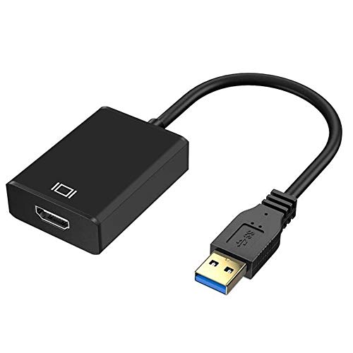 HAL USB a HDMI Adaptador, Full HD 1080P USB 3.0/2.0 Video Audio Adaptador Convertidor para Monitores Múltiples para PC Laptop Proyector HDTV Compatible con Windows XP 7/8 / 8.1/10 (NO Mac & Vista)