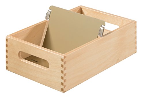 Han 506-0 - Caja para archivar fichas (madera, capacidad para 900 fichas A6 en horizontal, 170 x 75 x 250 mm)