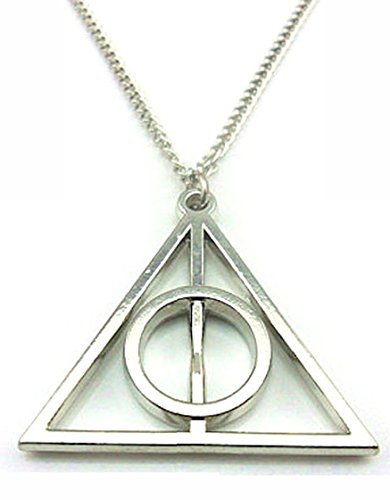 HARRY POTTER Cadena con colgante de plata de cadena, inspirada en las caderas de la muerte HARRY POTTER Cadena con colgante de plata de cadena, inspirada en las caderas de la muerte