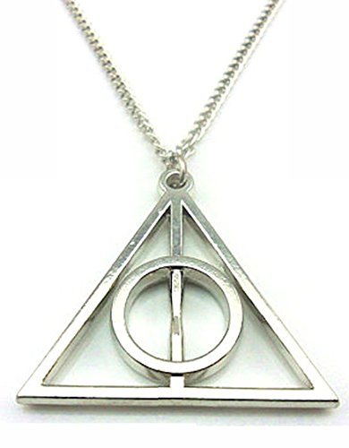 HARRY POTTER Cadena con colgante de plata de cadena, inspirada en las caderas de la muerte