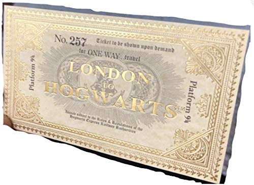 Harry Potter Hogwarts Express Réplica Entradas De Tren Oro Brillante Escritura Reino Unido