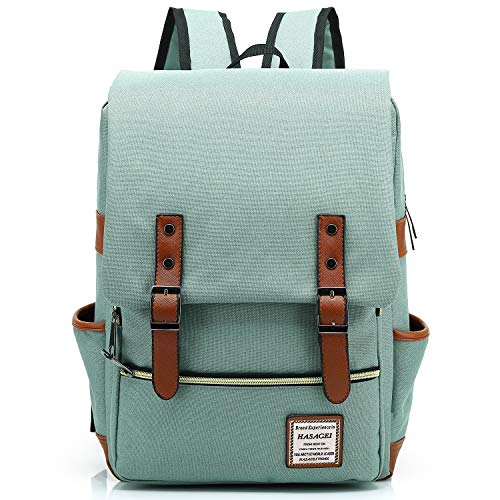 HASAGEI Mochila Casual de Lona Mochila del Ordenador Portátil Mochila Escolar Vuelta al Cole para Hombre y Mujer (Verde) HASAGEI Mochila Casual de Lona Mochila del Ordenador Portátil Mochila Escolar Vuelta al Cole para Hombre y Mujer (Verde)