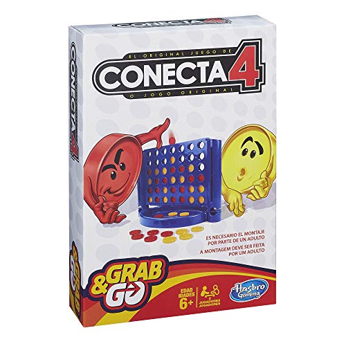 Hasbro Gaming- Conecta 4 Gaming Travel Juego de Viaje, Versión español (Hasbro Spain B1000175)