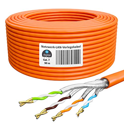 HB-Digital 50m cat 7 LAN de red digital Cable de instalación Cable 50m cat 7 Cobre Profi S/FTP PIMF LSZH Naranja libre de halógenos Conforme a RoHS cat. 7 Cat7 Ethernet AWG 23/1 Color naranja HB-Digital 50m cat 7 LAN de red digital Cable de instalación Cable 50m cat 7 Cobre Profi S/FTP PIMF LSZH Naranja libre de halógenos Conforme a RoHS cat. 7 Cat7 Ethernet AWG 23/1 Color naranja