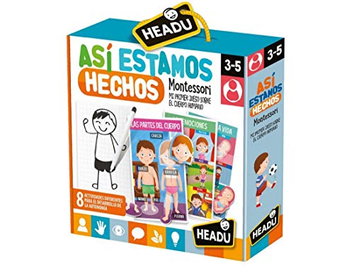 Headu- Así Estamos Hechos Mi Primer Juego sobre el Cuerpo Humano Infantil Educatvo de Anatomía, Color azul (1043732) , color/modelo surtido Headu- Así Estamos Hechos Mi Primer Juego sobre el Cuerpo Humano Infantil Educatvo de Anatomía, Color azul (1043732) , color/modelo surtido