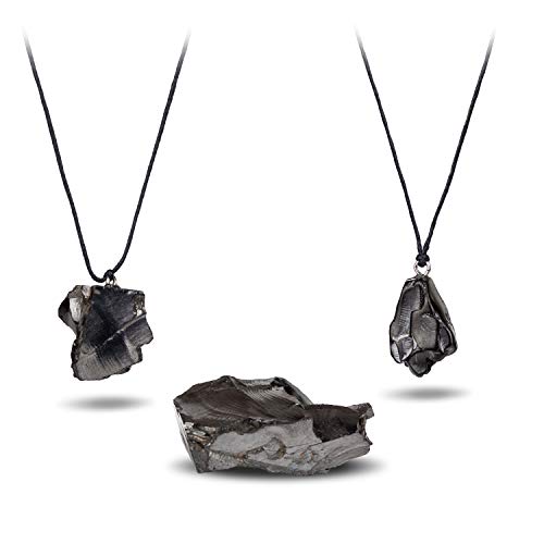 Heka Naturals Set de Shungit Élite | Kit Completo de Protección Electromagnética de Shungita Noble Contiene Colgante Élite, Colgante Élite Pulido y Piedra Élite Grande Heka Naturals Set de Shungit Élite | Kit Completo de Protección Electromagnética de Shungita Noble Contiene Colgante Élite, Colgante Élite Pulido y Piedra Élite Grande