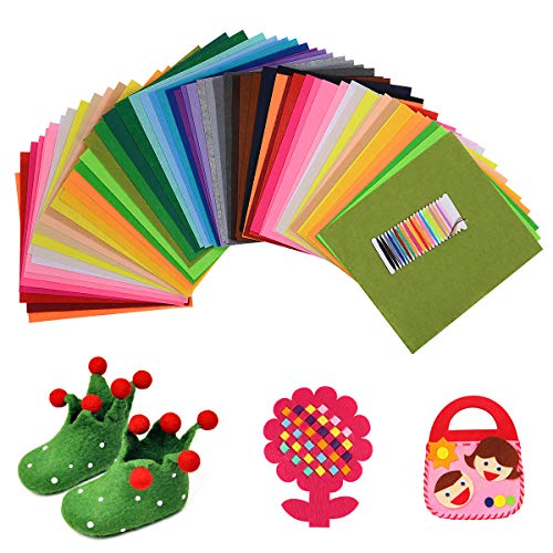 HellDoler Fieltro Manualidades,60 Piezas Hoja de Fieltro Tela de Fieltro Telas Manualidades para Patchwork Costura DIY Artesanías de Bricolaje Manualidades,28cm x 30cm HellDoler Fieltro Manualidades,60 Piezas Hoja de Fieltro Tela de Fieltro Telas Manualidades para Patchwork Costura DIY Artesanías de Bricolaje Manualidades,28cm x 30cm
