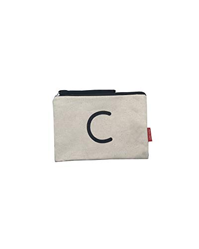 Hello-Bags - Neceser de Algodón con Cremallera y Forro Interior, 23 cm, Blanco Hello-Bags - Neceser de Algodón con Cremallera y Forro Interior, 23 cm, Blanco
