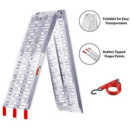 Hengda Rampa de Carga 340 kg rampa de Aluminio Plegable rampa de Motocicleta rampa de Carga Antideslizante para Motocicleta o ciclomotor