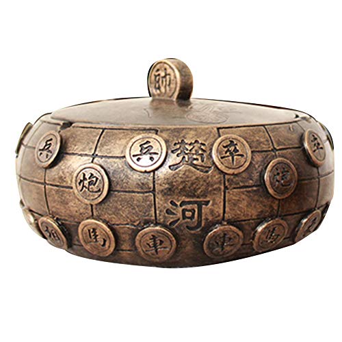 HENGXIAO-ashtray Cenicero-Material De Resina, Cenicero De Ajedrez, Hogar Creativo, Sala De Estar, Oficina, Mesa De Café, Decoración, Cobre Antiguo Moderno HENGXIAO-ashtray Cenicero-Material De Resina, Cenicero De Ajedrez, Hogar Creativo, Sala De Estar, Oficina, Mesa De Café, Decoración, Cobre Antiguo Moderno