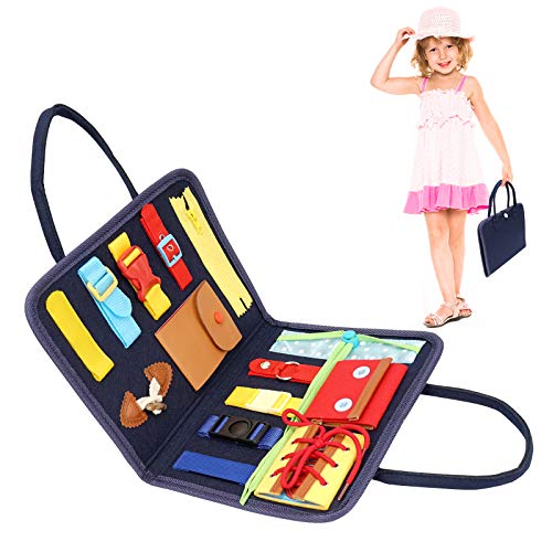 Herefun Tablero Ocupado para Niños, Habilidades Básicas Juguetes Educativo Temprano Busy Board para Niños Juguetes Sensoriales Montessori Aprende a Vestir Habilidades Motoras Finas Aprendizaje Regalo Herefun Tablero Ocupado para Niños, Habilidades Básicas Juguetes Educativo Temprano Busy Board para Niños Juguetes Sensoriales Montessori Aprende a Vestir Habilidades Motoras Finas Aprendizaje Regalo