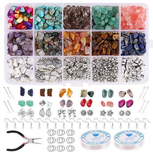HIFOT manualidades adultos Kits abalorios para hacer bisutería pendientes collares pulseras set, Cuentas piedra Dijes Joyas DIY Joyería Bricolaje para Mujeres Niñas HIFOT manualidades adultos Kits abalorios para hacer bisutería pendientes collares pulseras set, Cuentas piedra Dijes Joyas DIY Joyería Bricolaje para Mujeres Niñas