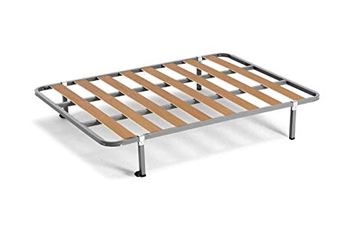 HOGAR24 Somier Somieres con Patas cuadradas + Ruedas, Tubo 30x30. Fabricación Nacional- 135x190cm-PATAS 26CM HOGAR24 Somier Somieres con Patas cuadradas + Ruedas, Tubo 30x30. Fabricación Nacional- 135x190cm-PATAS 26CM