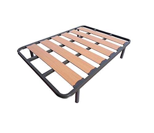 HOGAR24 Somier Somieres Lama Ancha Reforzada con Tacos Anti-Ruido y Patas cilíndricas, Tubo 40x30. Fabricación Nacional-120x180cm-PATAS 26CM HOGAR24 Somier Somieres Lama Ancha Reforzada con Tacos Anti-Ruido y Patas cilíndricas, Tubo 40x30. Fabricación Nacional-120x180cm-PATAS 26CM