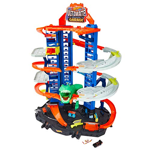 Hot Wheels Ultimate Garage, garaje y pista para coches de juguete (Mattel GJL14)