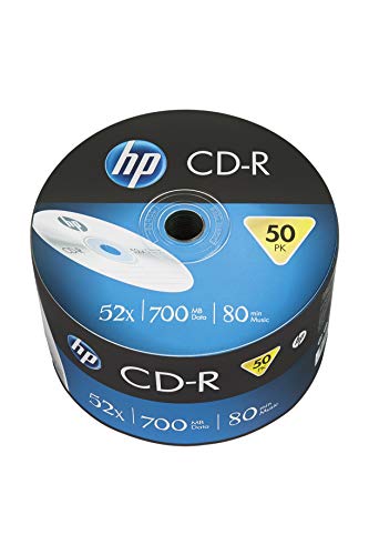 HP Logo CD-R80 700MB 52X (50 Pieces of 80 mins recordable CD Bulk Packed Spool Spindle) HP Logo CD-R80 700MB 52X (50 Pieces of 80 mins recordable CD Bulk Packed Spool Spindle)